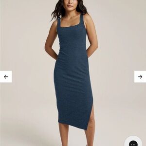 Beyond Yoga Deep Blue Midi Dress